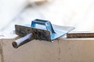 Endüstriyel yapı closeup mala zemin beton üzerinde