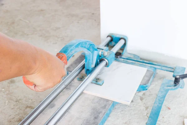 Industry Construction Builder Work Tile Cutter Tool — Stock Photo, Image