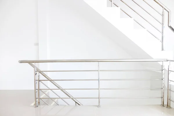 Arquitectura Hogar Diseño Interior Escalera Pasamanos Acero Inoxidable —  Fotos de Stock