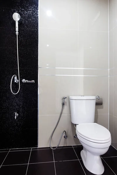 Baño Casa Diseño Moderno Artículos Sanitarios Blancos Baño — Foto de Stock