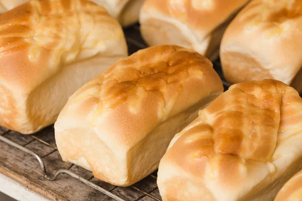 Thailändsk Mat Bageri Närbild Bakade Bröd Bakgrund — Stockfoto