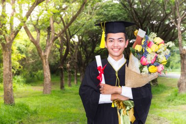 Mutlu bir adam portresi mezuniyet yüksek lisans Ödülü başarı rüyalar