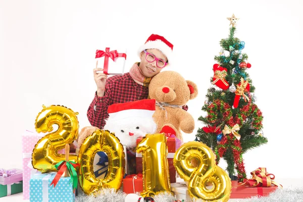 Erkekler çok mutlu Noeller ve mutlu yeni yıl 2018