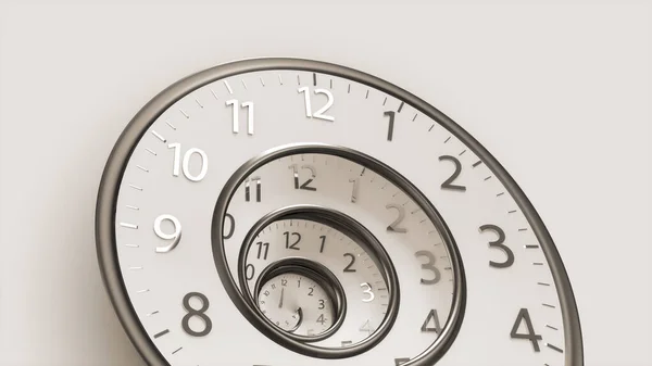 Rendering Classic Vintage Clock Snurra Framåt Eller Bakåt Med Oändlig — Stockfoto