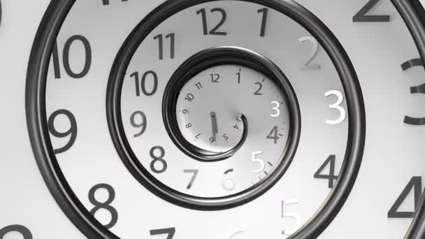 Rendering Classic Reloj Redondo Con Tiempo Infinito — Vídeo de stock