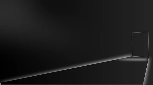 Abstracte Zwarte Achtergrond Met Schaduw Licht Weergave Illustratie — Stockfoto