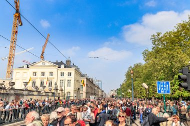 Brüksel, Belçika - 1 Mayıs 2019: Brüksel Tramvayının 150.