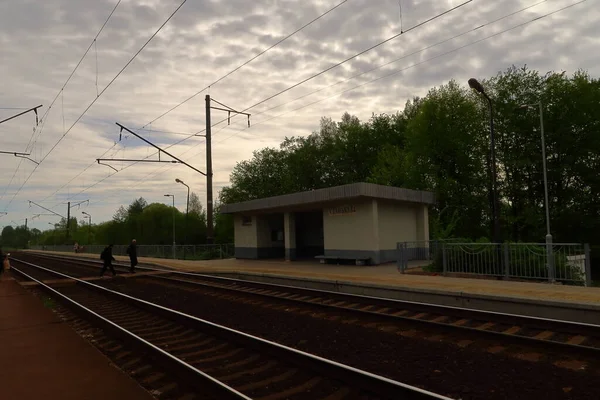 Dawn Stan Kovo Stazione Ferroviaria Estate Con Tempo Limpido Soleggiato — Foto Stock