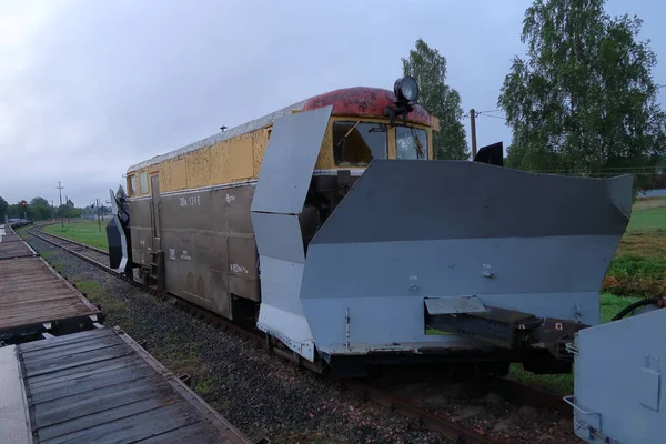 Eski Demiryolu Kar Temizleme Ekipmanları — Stok fotoğraf