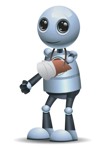 Ilustración Una Pequeña Lesión Mano Rota Por Robot Sobre Fondo — Foto de Stock