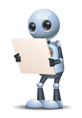 illüstrasyon izole beyaz zemin üzerine rapor kontrol küçük bir robot işadamı