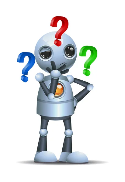 Little robot full of confuse — Stock Photo, Image