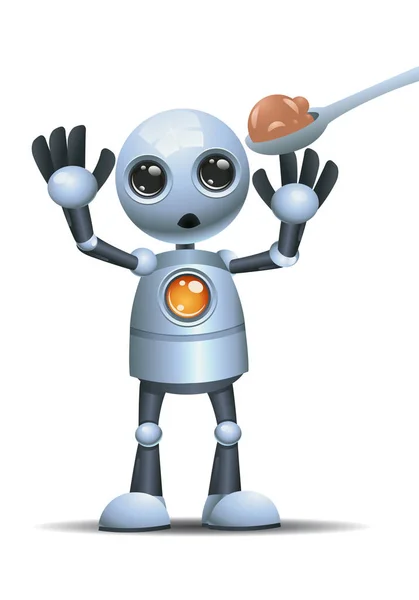 Pequeño robot se niegan a comer — Foto de Stock