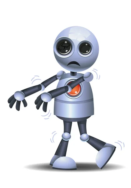 Little robot got a virus became a zombie — Stock Photo, Image
