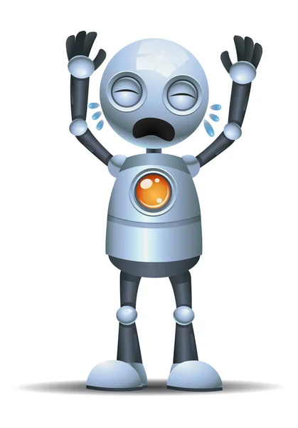 Little robot crying out loud — Stock Photo, Image