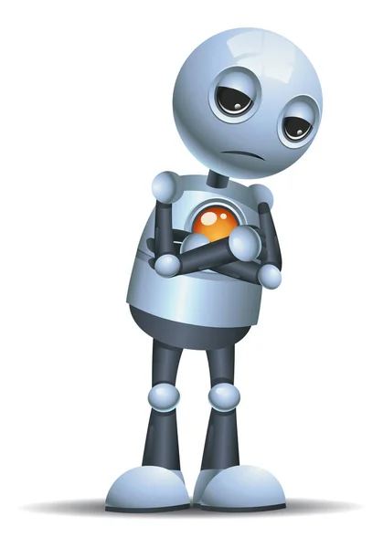 kötü bir ruh hali içinde küçük robot somurtma