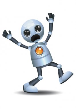 küçük robot yüksek sesle çığlık
