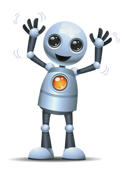 Piccolo robot agitando entrambe le mani — Foto Stock