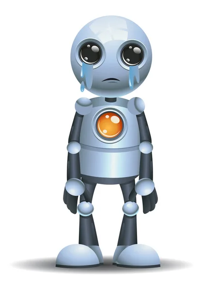 Petite émotion robot triste en larme — Photo
