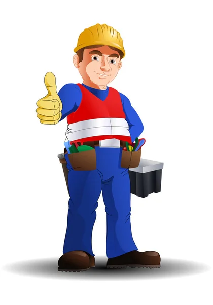 Ilustrace Bezpečnosti Stavebních Dělníků Pro Plakát Informacemi Pracovních Událostech — Stock fotografie