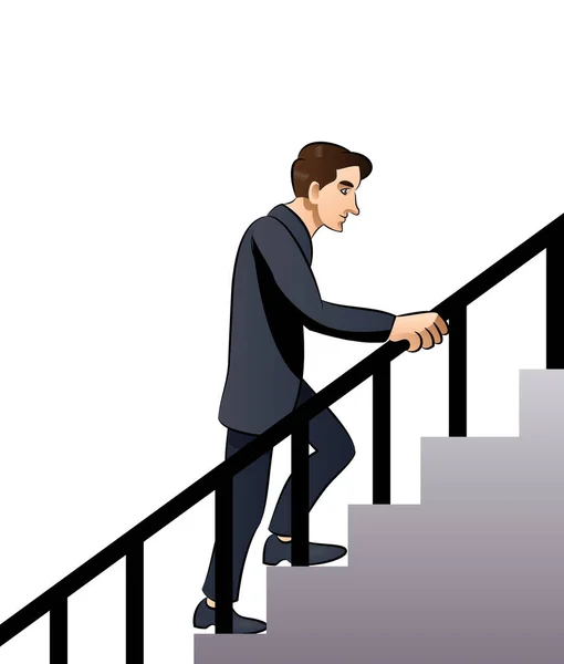 illustration of the office safety climbing stair for occupational awareness events poster