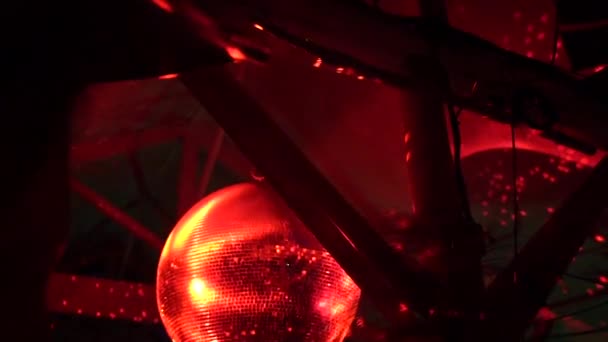 Rotire Lucios Disco Minge Închide Petrecere Noapte — Videoclip de stoc
