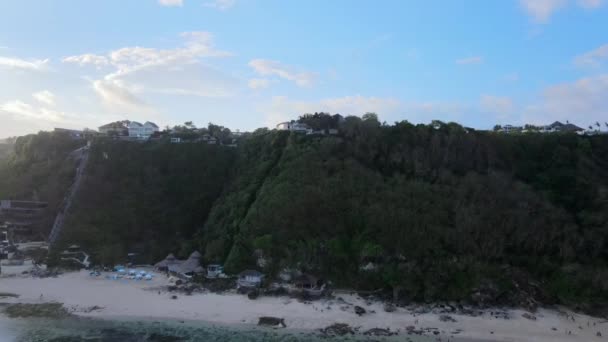 Increíble Vista Arial Playa Arena Las Olas Del Mar Naturaleza — Vídeos de Stock