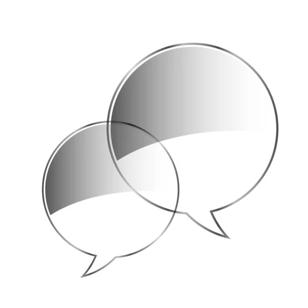 Beyaz arka planda gri cam sohbet baloncukları