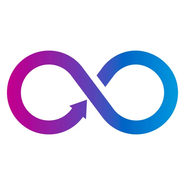 Oklu çok renkli sonsuzluk işareti