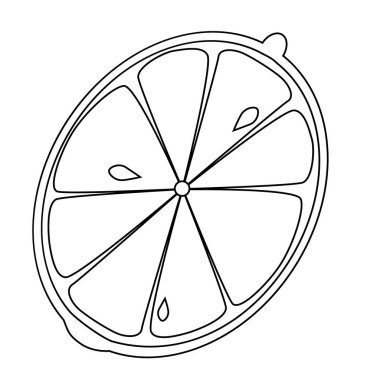 Limon vektör çizimi. Vektör çizim simgesi. Yemek çizimi. Yemek konsepti. Vegan vektör simgesi.