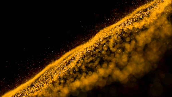 Cząstki Złota Abstrakcyjne Tło Błyszczącym Złotym Podłożem Cząstek Ziemi Pyłu — Zdjęcie stockowe
