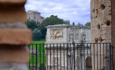 İtalya 'da Roma sokakları. Şehrin Panoraması.