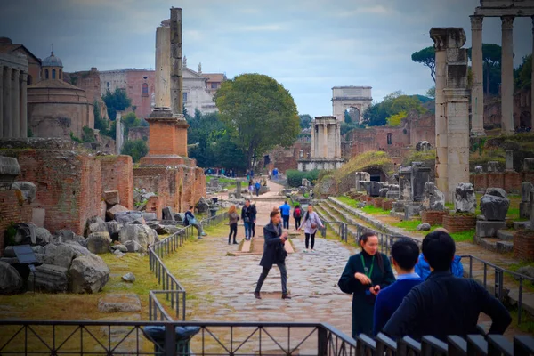 Rues Rome Italie Panorama Ville — Photo