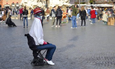 Roma 'nın simgeleri. İtalya. Kolezyum. Vatikan.