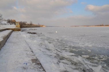 Güzel doğa. Ufuk manzaralı. Bitki ve deniz