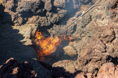Bir görünümü, Timanfaya Milli Parkı, Lanzarote