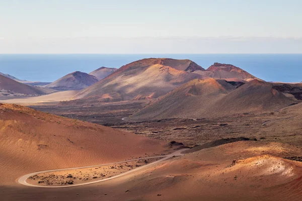 Pohled Národního Parku Timanfaya Lanzarote — Stock fotografie