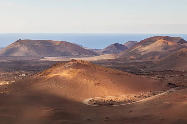 Pohled Národního Parku Timanfaya Lanzarote — Stock fotografie