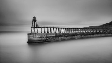 Whitby İskelesi, Whitby, Kuzey Yorkshire, İngiltere.