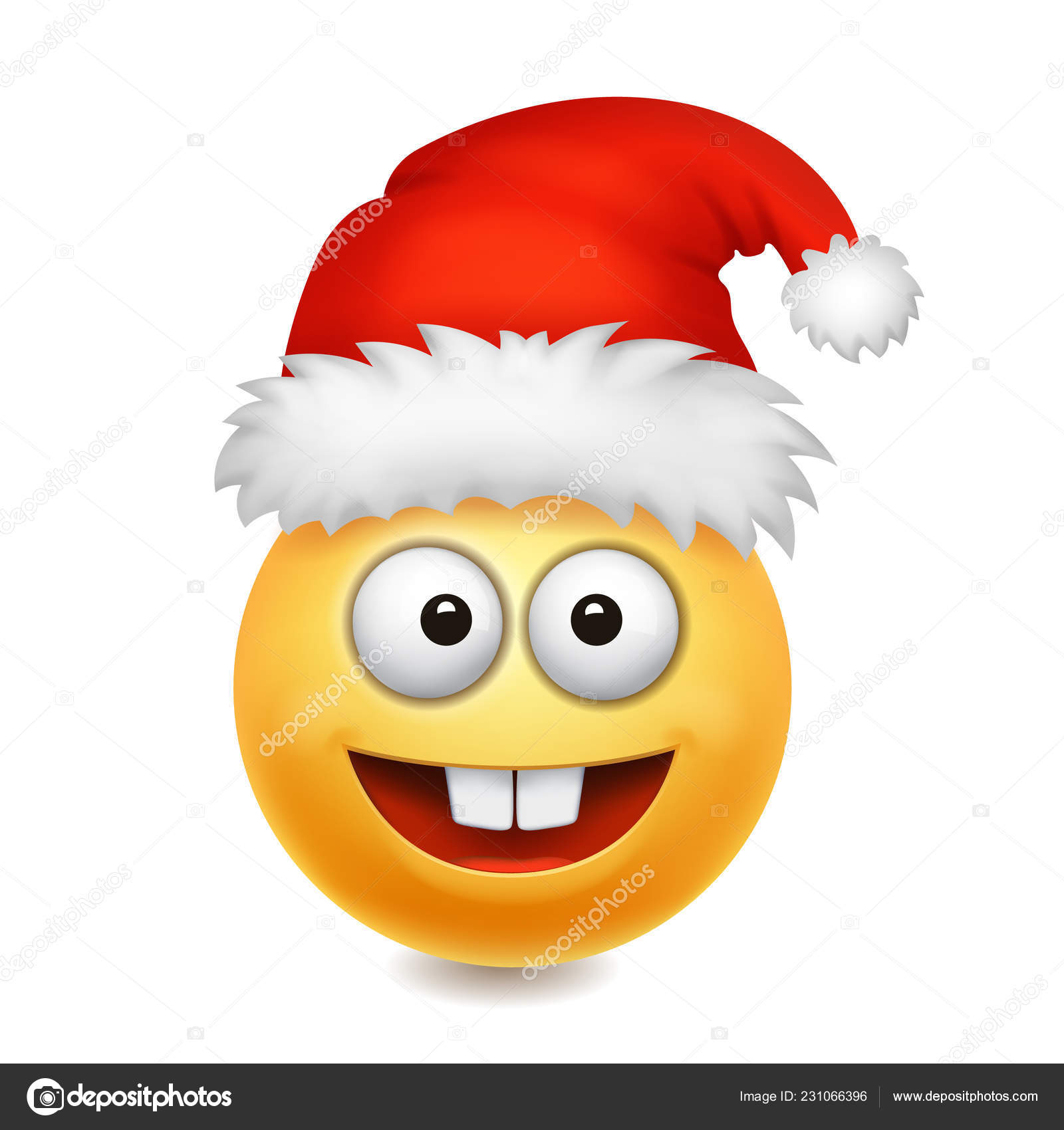 Smile Natale.Cute Santa Claus Smile Emoji Icon Emoticon Stock Vector C Lightkite 231066396