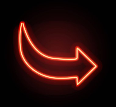 Neon parlayan ok işaretçi