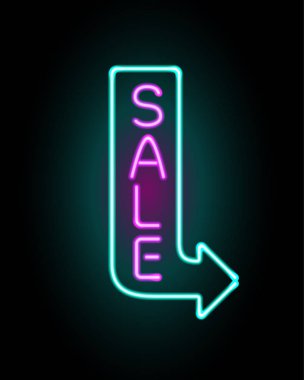 Neon parlayan ok işaretçi