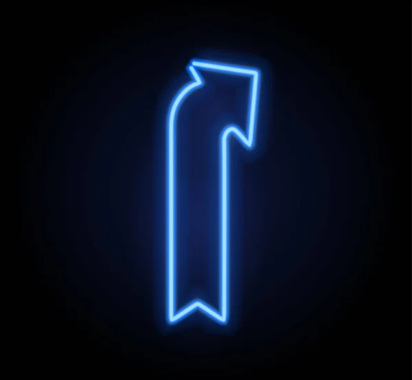 Néon lumineux pointeur flèche — Image vectorielle