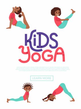 Çocuklar yoga flayer