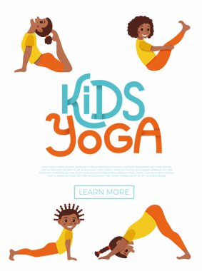 Çocuklar yoga flayer