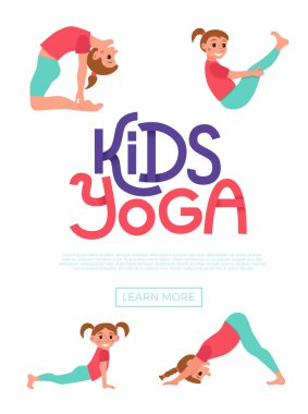 Çocuklar yoga flayer