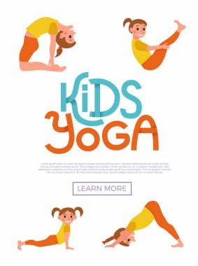 Çocuklar yoga flayer