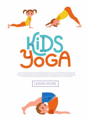 Çocuklar yoga flayer