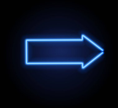 Neon parlayan ok işaretçi
