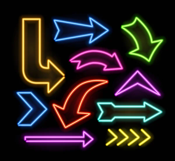 Neon parlayan ok işaretçi